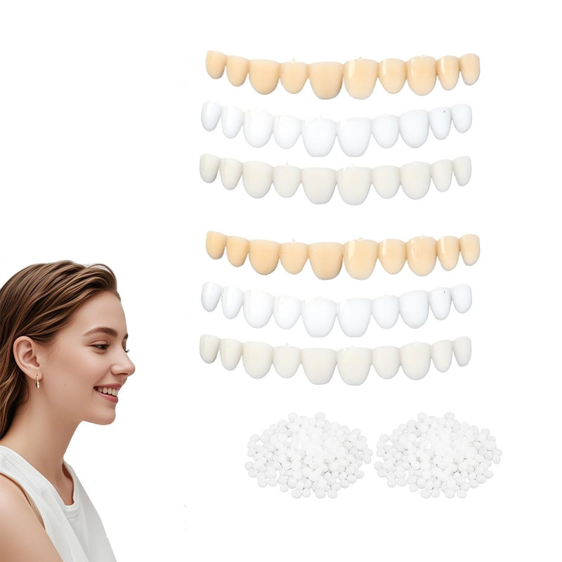 [Australia] - Tooth Repair Kit 6PCS, Temporary Natural Shade for Filling Broken or Missing Tooth, Moldable Thermal Beads Replacement Kit for Easy Teeth Repairs 