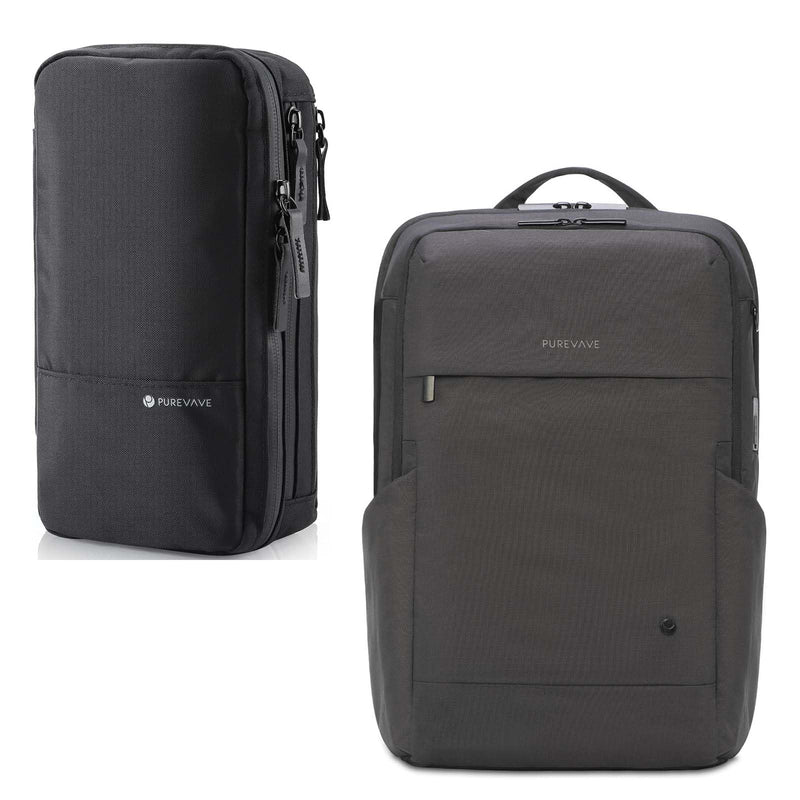 P PUREVAVE Compact Mens Toiletry Bag and YKK Laptop Backpack