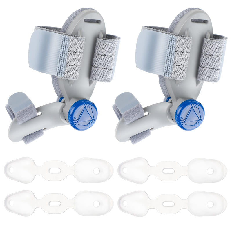 2 Pack Bunion Corrector for Men & Women, Adjustable Knob Toe Splint with Silicone Pads, Bunion Relief Brace with Dual Toe Straps, Night & Day Use, Fits Left & Right Foot DOUBLE