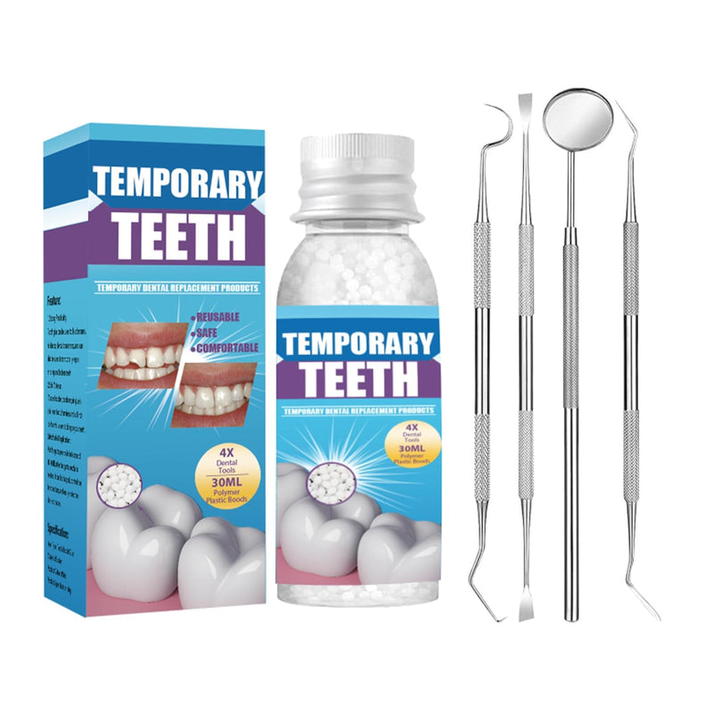 [Australia] - Tooth Repair kit with 4 Dental Tools, temporary teeth replacement kit, Dental Care Kit Fixing Broken Teeth, Save Smile Cause Bad Teeth and Smile Confidently Again 4.2 Ounce 