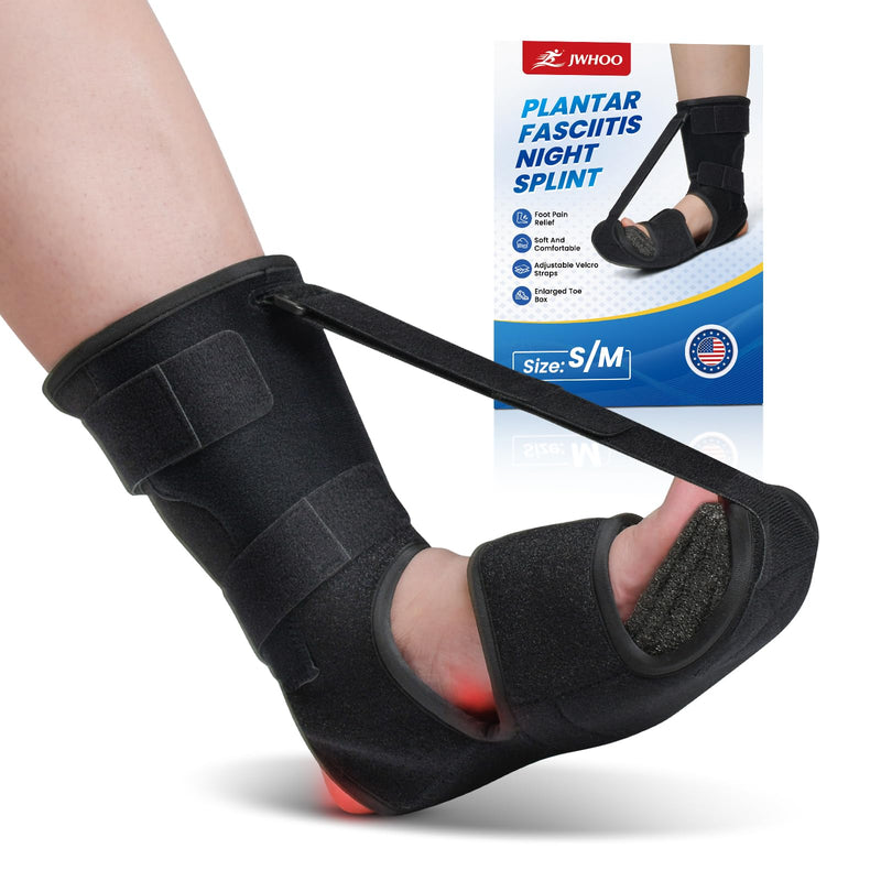 Plantar Fasciitis Night Splint - Upgrade Plantar Fasciitis Brace For Sleeping, Achilles Tendonitis, Plantar Fasciitis Relief, Night Splint For Women And Men (S,M) S