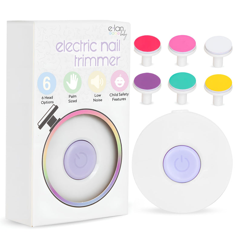 [Australia] - Electric Nail Trimmer, Baby Nail File, Safe + Easy Baby Nail File for Newborns, Infants & Toddlers, 6 Grinding Heads, Gentle Nail Care 