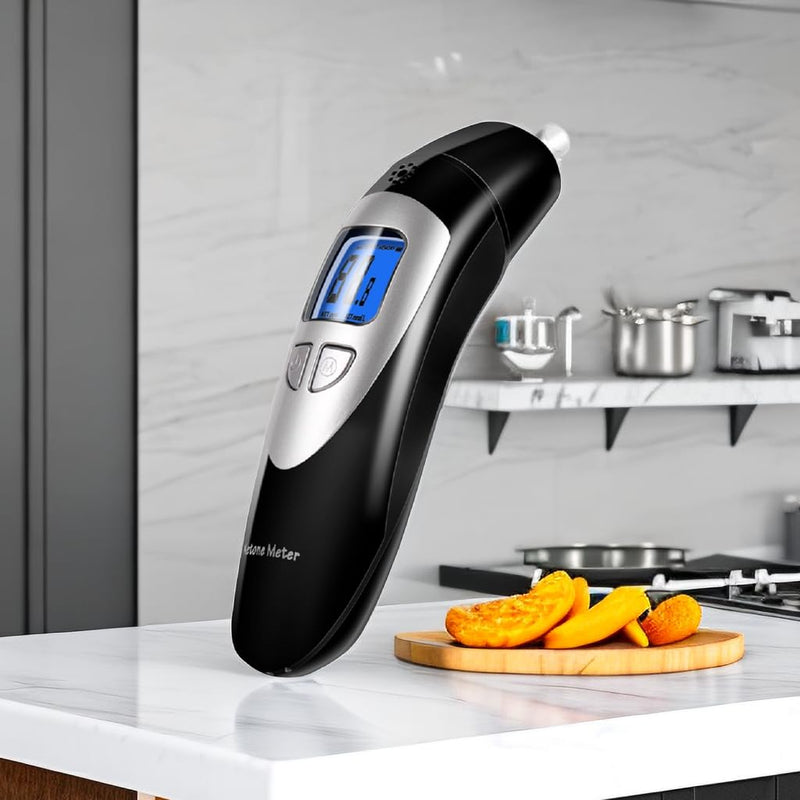 [Australia] - Ketone Analyzer Tester High-Precision Ketone Breath Monitor for Health Tracking Black 
