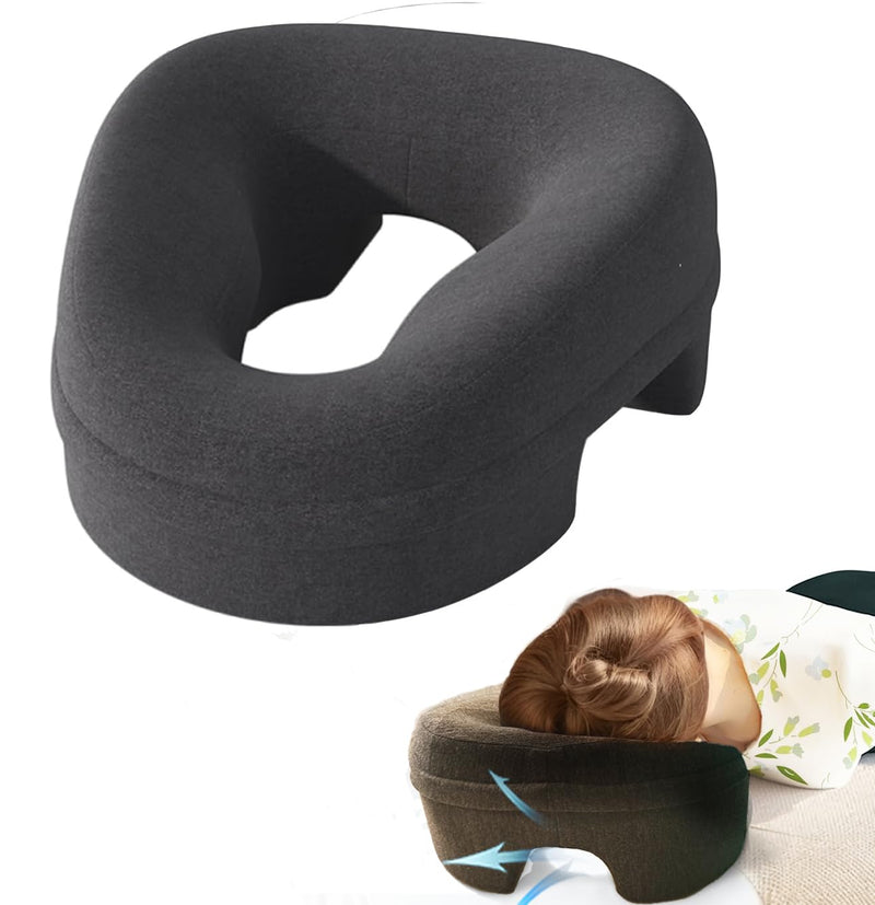 [Australia] - Fcare Face Down Pillows Massage After Surgery Post Eye Surgery, Pillow for Bed Headrest Prone Down Sleeping，Face Cradle，BBL Pillow Recovery & Removable Cover Grey 