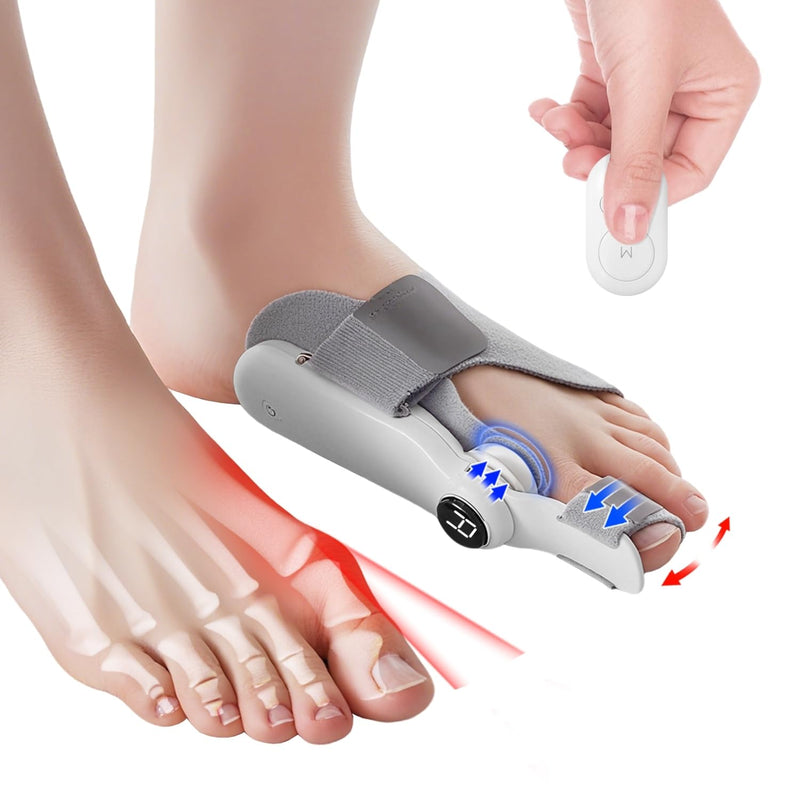 [Australia] - Bunion Corrector for Women & Men Big Toe, Adjustable Electric Bunion Fix with Remote Control, Interchangeable 0°/7.5°/15° Plates, Day & Night Use for Hallux Valgus Pain Relief 