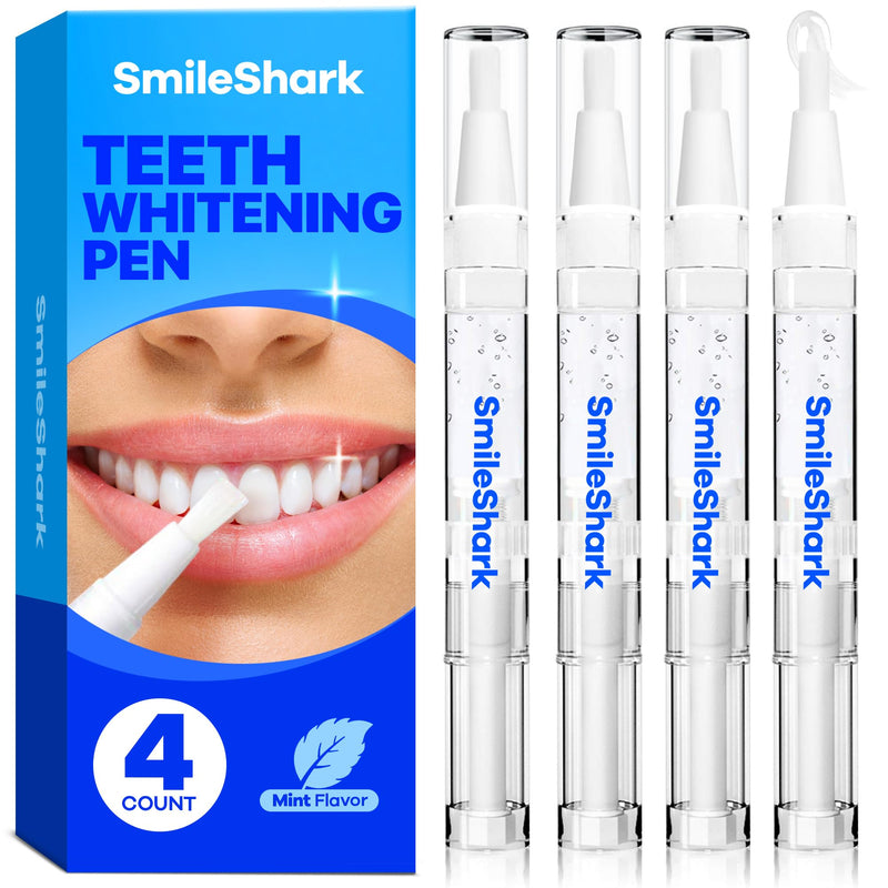 [Australia] - Premium Teeth Whitening Pens (4 Count), Sensitive-Free Whitening Gel, Professional-Strength Formula, On-The-Go Tooth Gel for Adults 