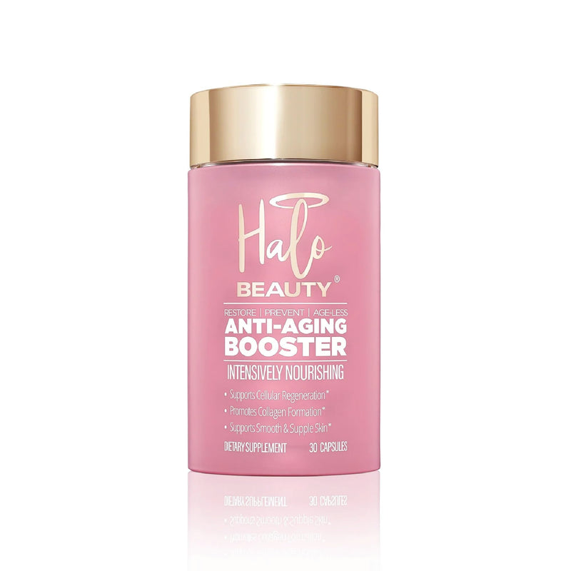 Halo Beauty Sakura Anti-Aging Collagen Support Supplement | Skin Longevity & Cellular Renewal with Cherry Blossom, NAD+ & Botanical Blend | Vegan Skin Health Capsules | 1-Month Supply