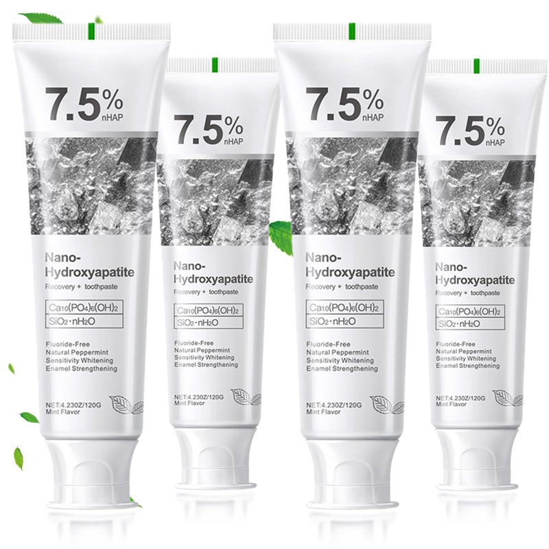 [Australia] - Hydroxyapatite Toothpastes for Enamel Protection and Tooth Strengthening, Gentle Mint, Safe for Sensitive Teeth, Daily Oral Care for Fresh Breath & Oral Health (4) 4 