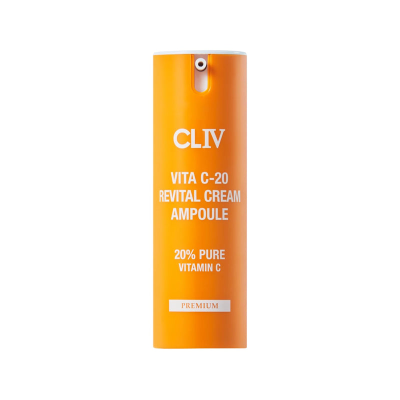 Vita C-20 Revital Cream Ampoule Serum – Korean Skincare Moisturizer with 20% Pure Vitamin C, Vitamin E & Hyaluronic Acid – Nourishing Facial Serum – 0.5 fl oz (15ml)
