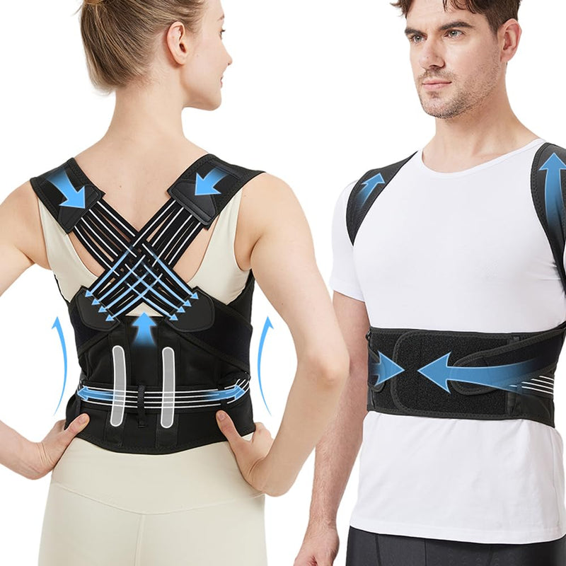 [Australia] - Back Brace Posture Corrector for Women and Men Upgraded Back Brace Adjustable Full Back Support, Shoulder Straightener, Neck, Upper and Lower Back Pain Relief- Scoliosis, Hunchback, Hump, Corrector XXX-Large 