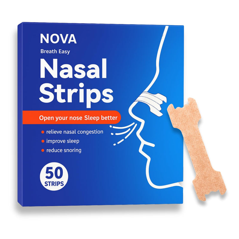 [Australia] - Nasal Strips for Snoring Relief, 50 Count ‚Äì Extra Strength, Drug-Free Nose Strips for Better Sleep, Anti-Snore & Congestion Relief, Comfortable, Easy to Apply, Individually Wrapped 