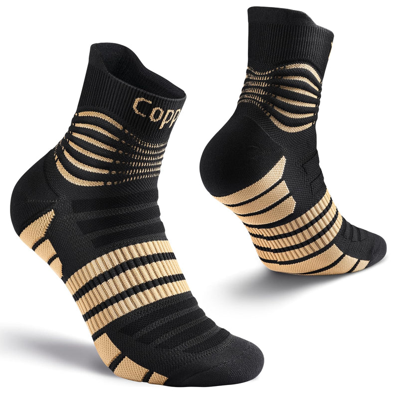 [Australia] - NEENCA Copper Compression Socks, Medical Ankle Support Socks for Injury Recovery & Pain Relief, Sport Protection, Women & Men Circulation, Swelling, Runner, Travel, Pregnancy, Flying‚Äî1 Pair, 20-30mmHg Large High Copper 