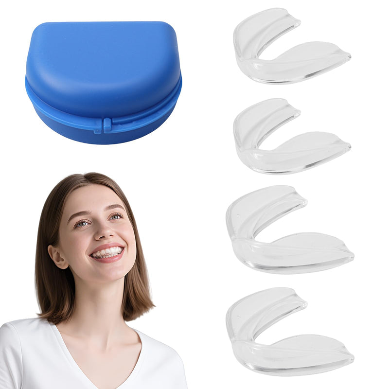 [Australia] - Mouth Guard for Grinding Teeth at Night, Nightguards for Grinding Teeth Mouth Guard for Clenching Teeth at Night for Sleeping Bite Guard for Teeth Adults (2 Sizes, 4 PCS) 