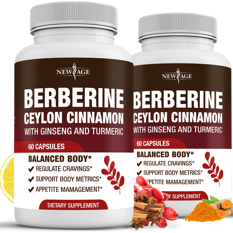 [Australia] - Berberine HCL Plus Ceylon Cinnamon Turmeric Licorice Extract, Gymnema Sylvestre, Apple Cider Vinegar, Berberine HCI Root Supplements Pills - 120 Count 