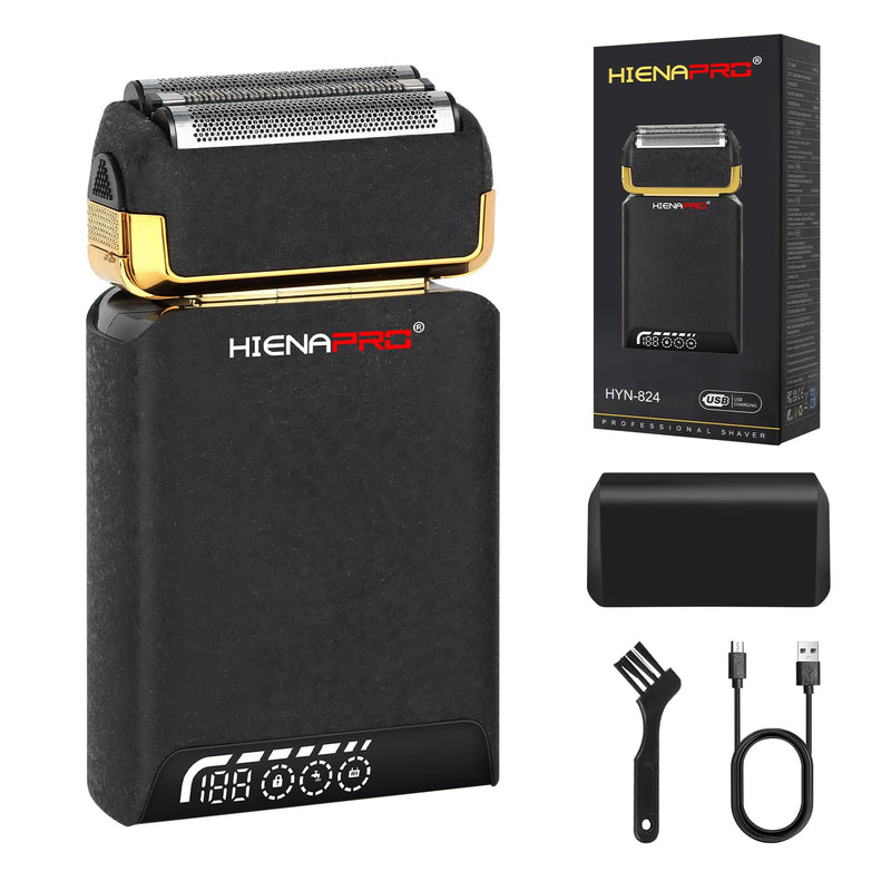 [Australia] - HIENA PRO Electric Razor for Men, Rechargeable Beard Trimmer, Cordless Professional Foil Shaver with USB, Facial Shaving and Hair Removal, Gifts for Men 