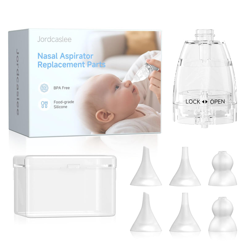 [Australia] - Nasal Aspirator Replacement Parts Compatible with GROWNSY/ X-Bosak / HEYVALUE Nose Sucker for Baby & Toddlers, Suction Chamber and 6pcs Silicone Tips Replacement Kit 1 chamber & 6 tips 