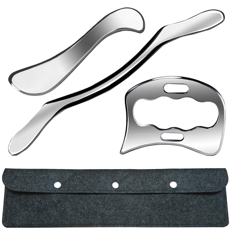 [Australia] - Rovulove 3 in 1 Professional Muscle Scraper Tool Set,IASTM Physical Therapy Massage Tools with Storage Case,Muscle Scraping Tool Robulove-3set 5 