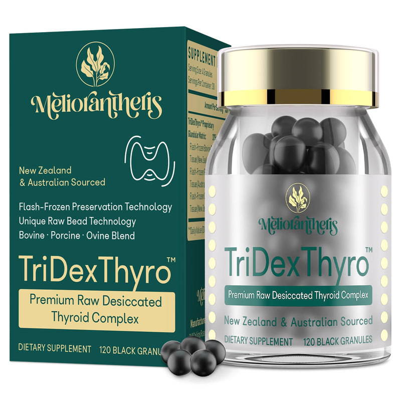 [Australia] - Thyroid Supplement ‚Äì TriDexThyro‚Ñ¢ Raw Desiccated Thyroid Complex 375 mg with Bovine, Porcine & Ovine ‚Äì120 Capsules for Women and MenÔºà1 PackÔºâ 3.37 Ounce (Pack of 1) 