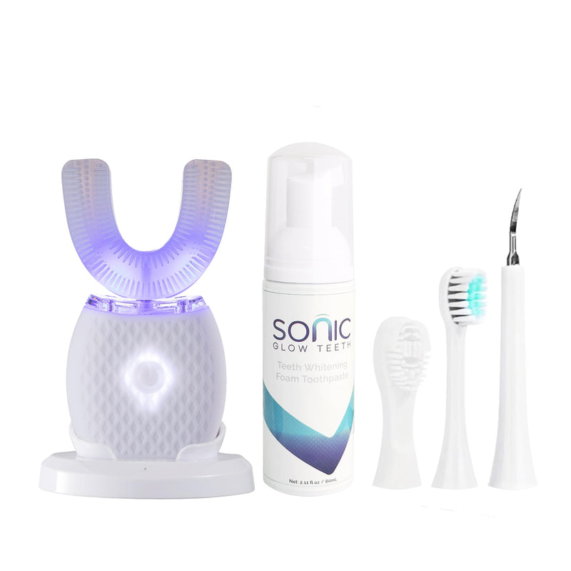 Automatic Toothbrush for Adults - Ultrasonic Electric Toothbrush 30s Timer, Soft Bristles, Wireless Charging Washable Portable for Travel & Home Use Dual-use (White, Adult) White 1 Count (Pack of 1)