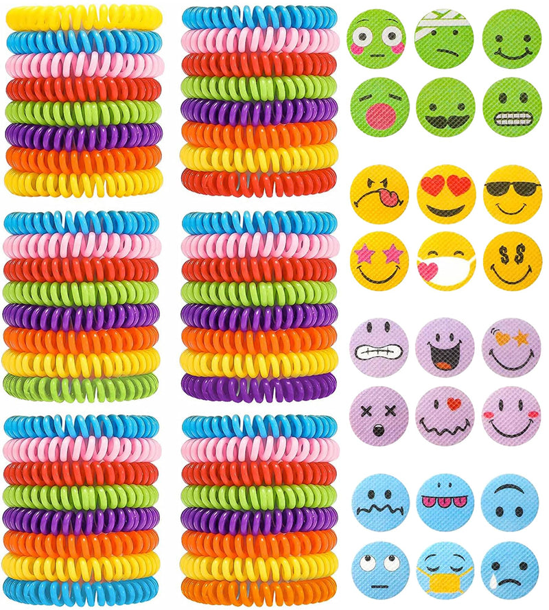 [Australia] - 48 Pack Mosquito Repellent Bracelets with 72 Mosquito Patches, Individually Wrapped Mosquitoes Bracelets Stickers for Camping Swimming Outdoor Indoor, Deet Free 