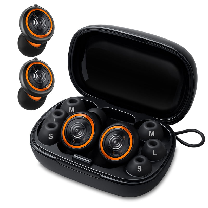 [Australia] - Senvok Ear Plugs for Sleeping Noise Cancelling with 50dB NRR - 3 Adjustable Noise Reduction Levels - Soft Reusable Silicone Hearing Protection Earplugs for Sleep, Work, Travel (Black) Black 