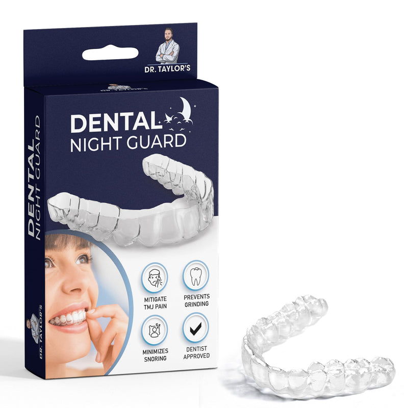 [Australia] - Dr. Taylor’s Dental Night Guard for Teeth Grinding, TMJ Relief – Economical Option. Dentist Selected Mouth Guard for Bruxism, Clenching, Jaw Pain – Custom Fit, Comfortable, BPA-Free – for Men & Women 