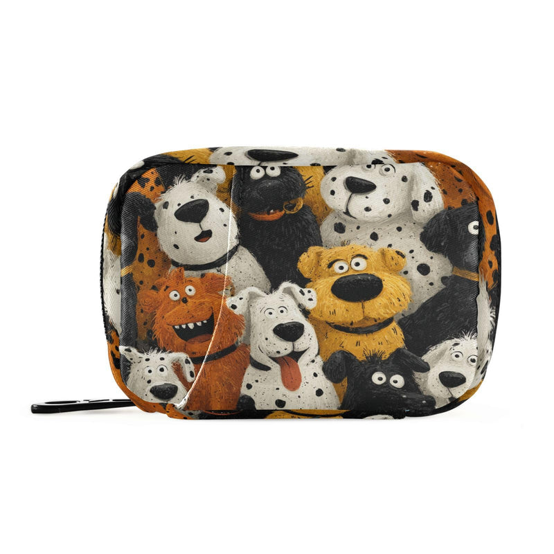 Ollabaky Pill Organizer Halloween Dogs Travel Pill Cases Bag Portable Pill Container 7 Days Pill Box Organizer Vitamin Supplement Holder for Family Business Dog