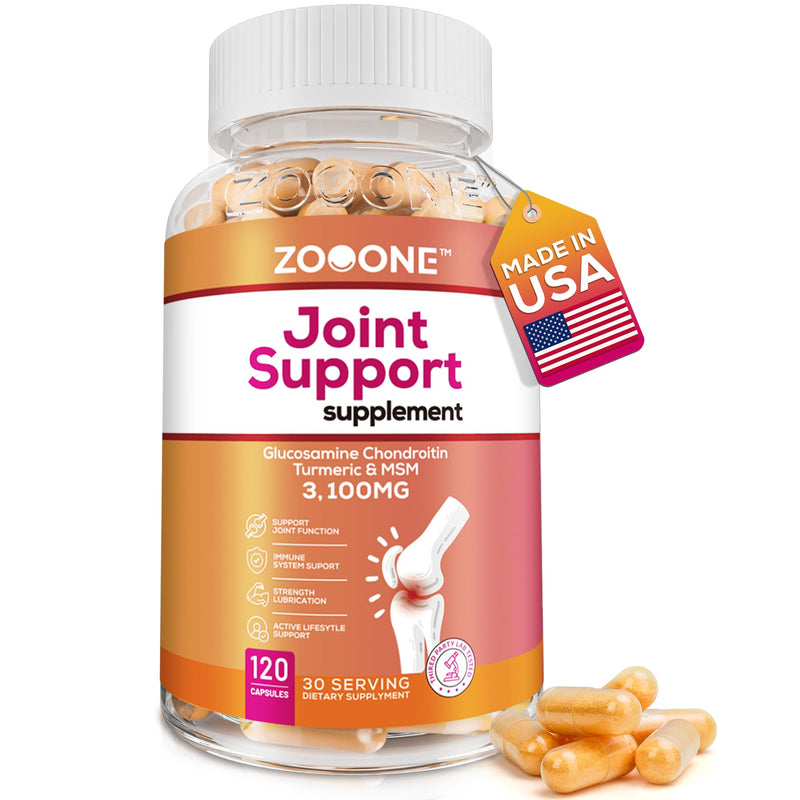 [Australia] - Advanced Joint Support Supplement with Glucosamine, Chondroitin, Turmeric & MSM - 120 Tablets for Back, Knee, Hand Bone Health 