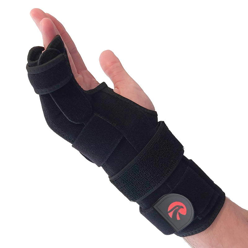 [Australia] - Pinky Finger Splint Boxer Fracture Brace | Ulnar Gutter Splint Hand Brace | Ring & Little Finger Splints | Broken Metacarpal Support Cast | Dupuytren's Contracture | Boxers Pinky Braces (SMALL RIGHT) Right Hand Black Small 