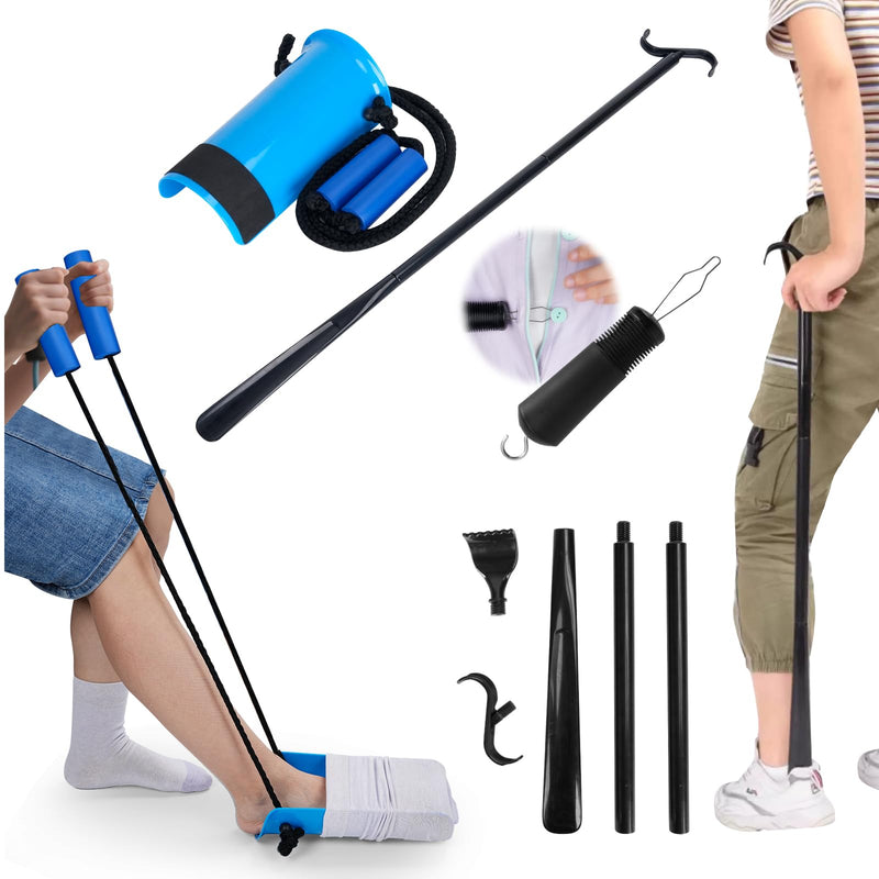 [Australia] - Sock Aid Kit for Seniors ‚Äì Easy Sock Helper Device with Button Hook, Zipper Pull, Dressing Stick & Shoe Horn ‚Äì Daily Dressing Aid for Limited Flexibility 