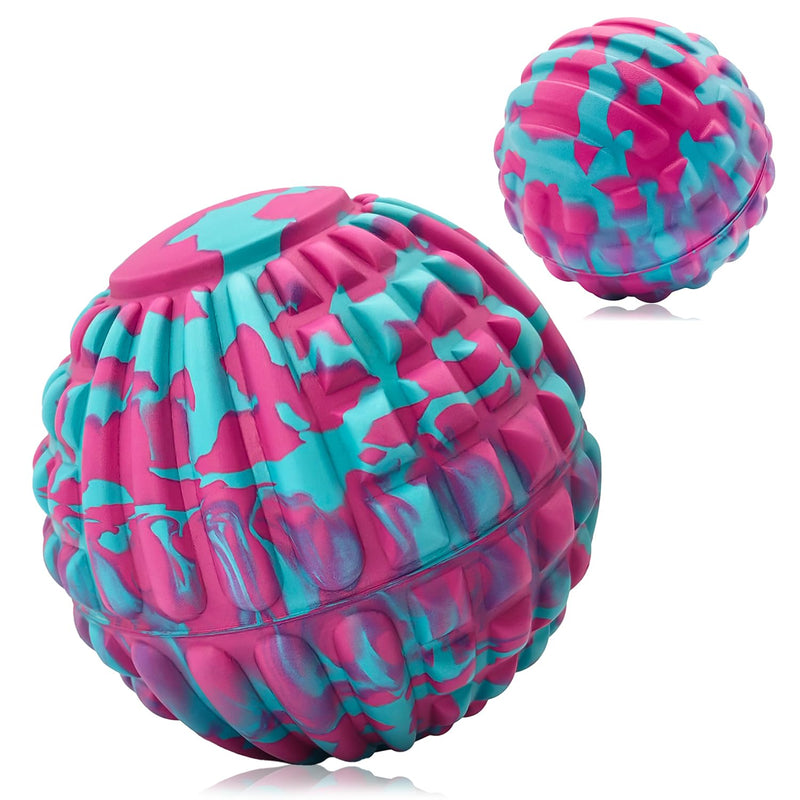 Deep Tissue Massage Ball for Exercise & Recovery - SGS Certification - Targets Back, Shoulder, Legs&Feet - Relieves Muscle Knots, Joint Pain&Tightness, Pressure Point Therapy- Myofascial Release Ball Blue&pink Set | 2.8 & 5.1 Inch