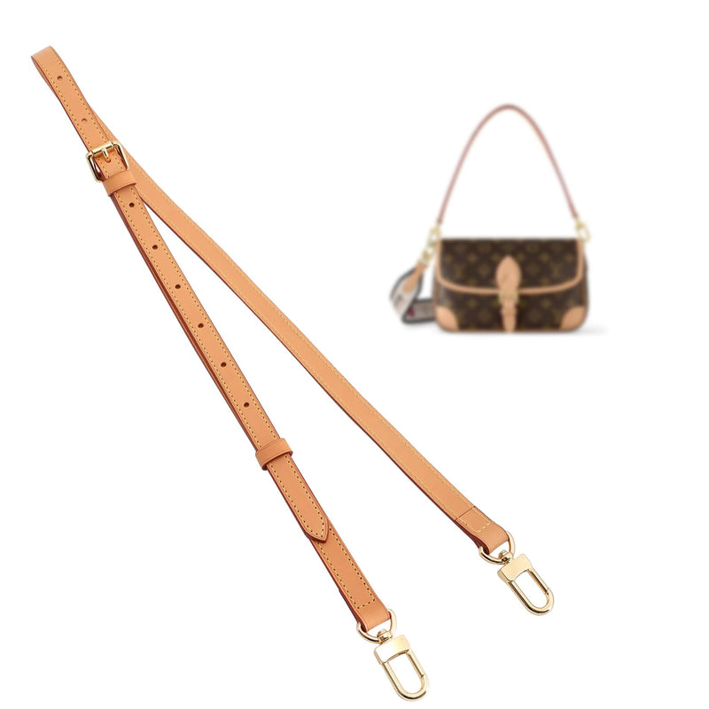 Genuine Vachetta Leather Strap Purse Straps Replacement Crossbody, Adjustable Shouder Bag Strap for Soft Speedy20 25 30 35 Alma Boulogne Diane Handbags (Beeswax-Width:0.70in) E-beeswax-0.71"width*48.4"length