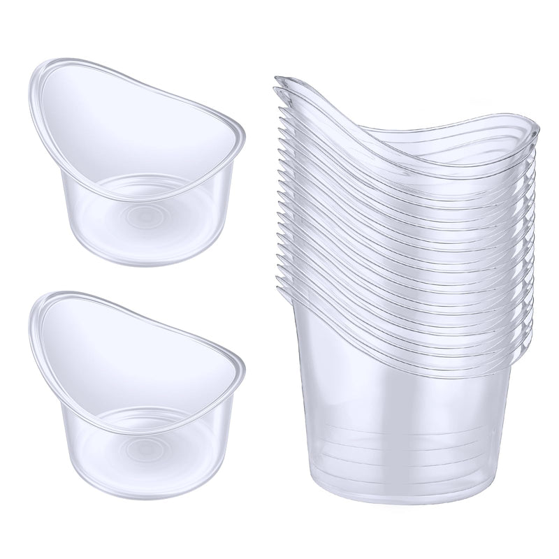 [Australia] - SHENLIU 20 Packs of 5 ml Disposable Eyes Washes Cups, Portable Plastic Measuring Cups, Eyes Wash Sets Bath Eye Wash Eye Care Tools for Drops Elderly and Travel Cleaning, Quick Fatigue Relief 