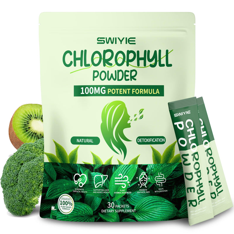 [Australia] - Chlorophyll Powder ‚Äì 100mg Liquid Clorofila for Drinking ‚Äì Natural Herbal Detox Supplement ‚Äì Supports Gut & Breath ‚Äì Chlorophyll Water Formula ‚Äì 10g x 30 Packets 
