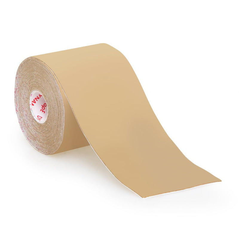 Dynamic Tape Powerband® | Ultimate Resistance & Recoil Biomechanical Support Tape | 4-Way Stretch | Latex-Free, Water-Resistant Adhesive | Plain Tan - 3"