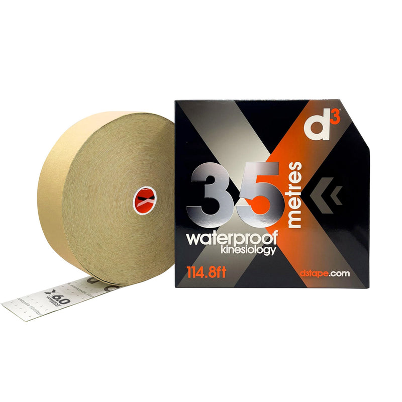 [Australia] - X35 Extra Long Xtreme Waterproof Sweatproof Kinesiology Tape Roll Beige - 2in x 115ft Latex-Free Hypoallergenic Joint Muscle Sports Medical Injury Support 