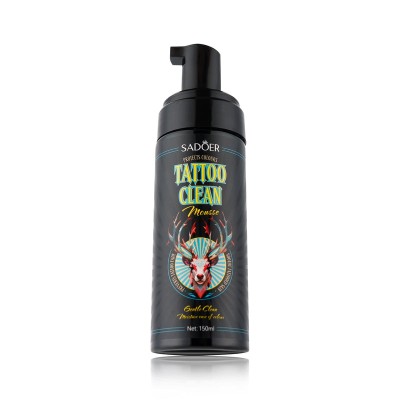 [Australia] - Tattoo Aftercare Foam 150ml – Green Soap Tattoo Wash with Olive Oil & Centella, Gentle Cleanser for Piercing & Permanent Makeup 