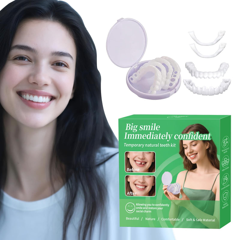 [Australia] - Temporary Veneers Kit for Women and Men, Tooth Replacement Kit, Nature and Comfortable (1 Count (Pack of 1), Natural)-FF01 