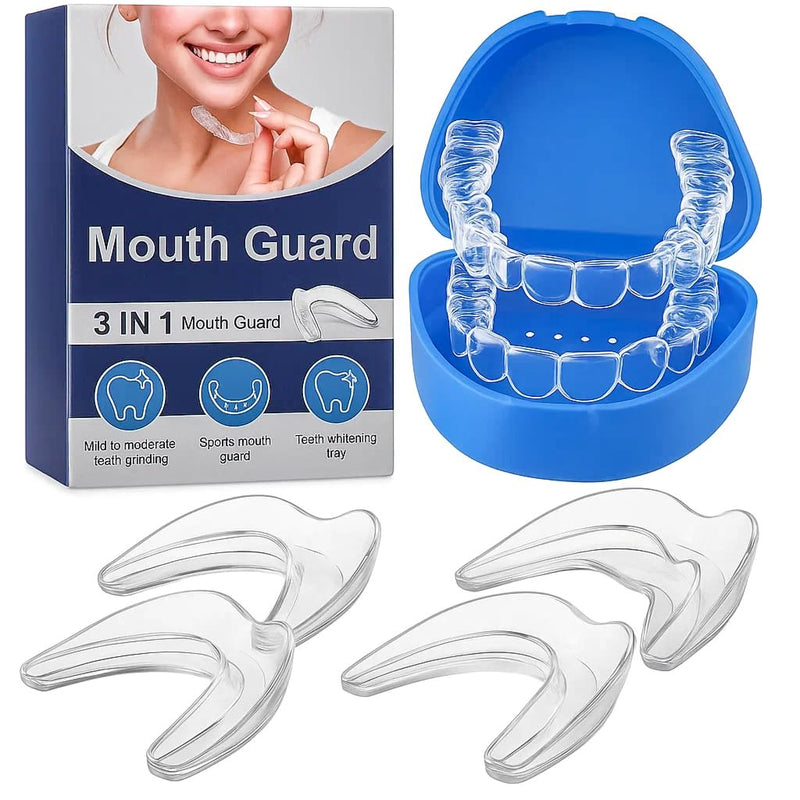 [Australia] - Mouth Guard for Teeth Grinding and Clenching at Night – Dental Night Guard for Sleep Bruxism Relief, Soft Fit Tray for Adults 
