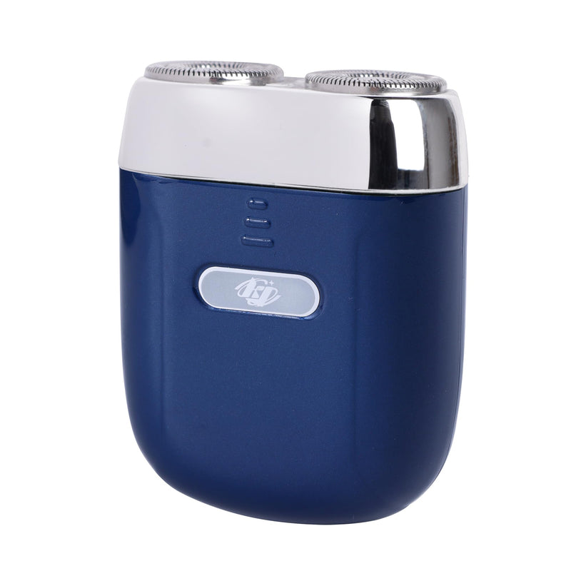 [Australia] - Mini Electric Shaver - USB C Fast Charge Portable Small Shavers for Men | Women - Dual Head Pocket Shaver Washable Travel Electric Razor & Powerful Wet and Dry Mini Razor - Easy One Button Use Blue 