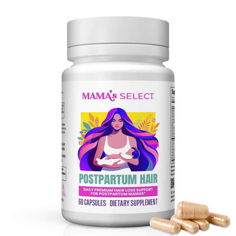 Postpartum Hair Loss Vitamins – Reduce Shedding, Regrowth, Nursing-Safe | Restores thickness, shine & strength, supports hormonal balance, scalp health & cellular renewal, breastfeeding-safe