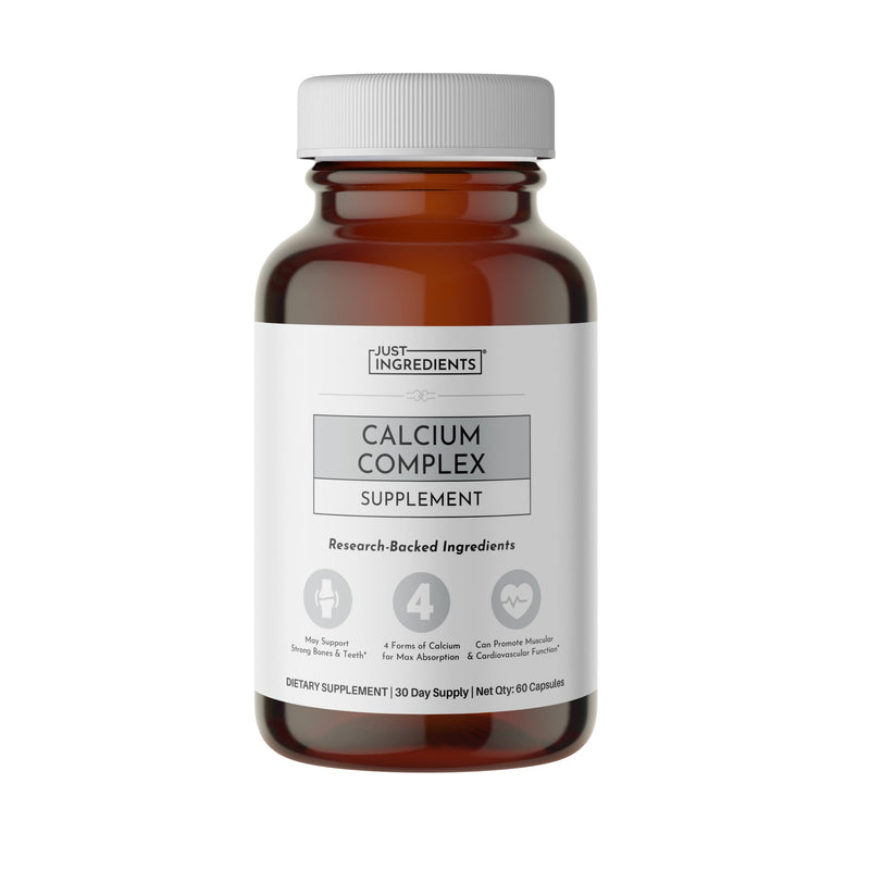 Calcium Complex – 60‑Capsule Featuring Aquamin® Red Algae, Calcium Citrate, Bisglycinate & Malate, Vitamin D3 (VegD3®) & K2 (K2Vital®), Vitamin C, Boron & L‑Lysine – Optimized Absorption & Bone Health