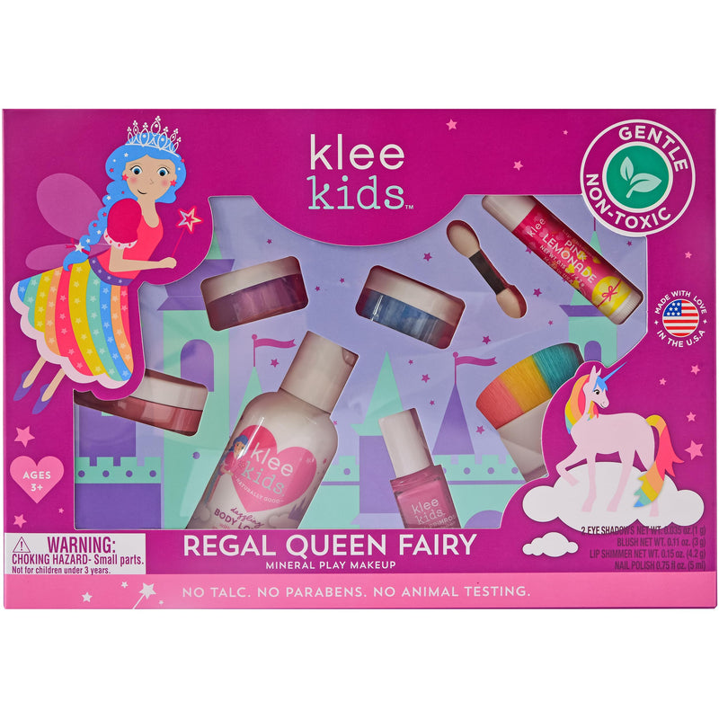 [Australia] - Klee Naturals Deluxe Mineral Play Makeup Kit. Gentle and Non-Toxic. Kid-Friendly. Made in USA. (Regal Queen Fairy) 