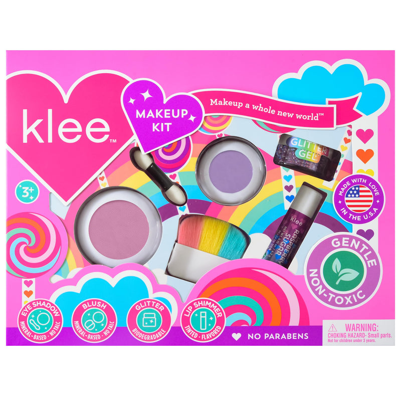 [Australia] - Klee Naturals Makeup Kit with Eye Shadow, Blush, Glitter Gel and Lip Shimmer. Kid-Friendly and Non-Toxic. Made in USA. (Whirl With It) Whirl With It 