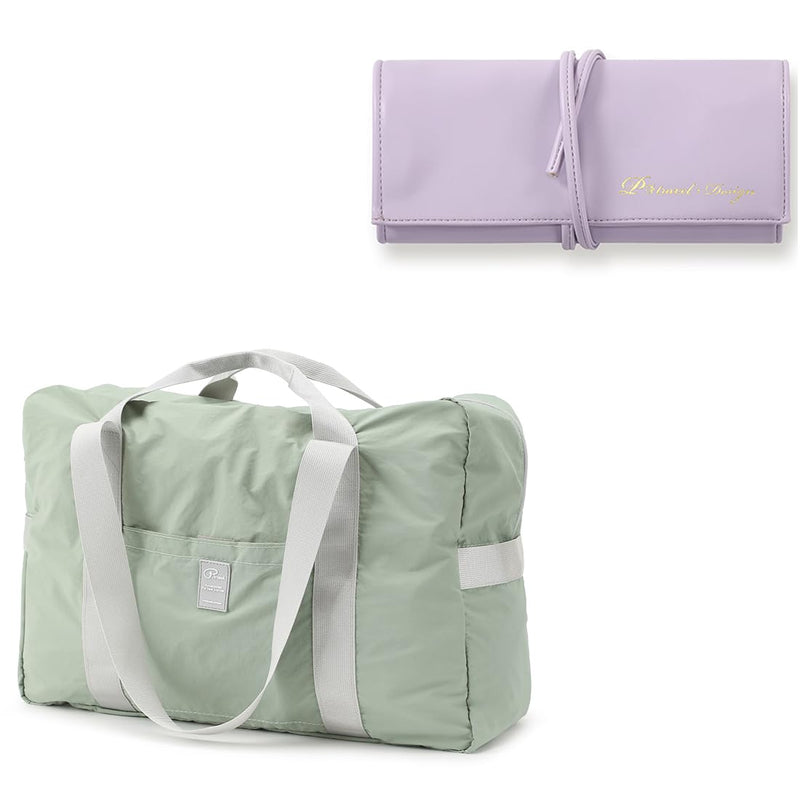 VanFn Foldable Travel Duffel Bag & Travel Makeup Brush Holder, Portable Makeup Brush Organizer Bag, Roll Up Bag Ideal for Eyebrow Eyeshadow Brushes P.Travel Series