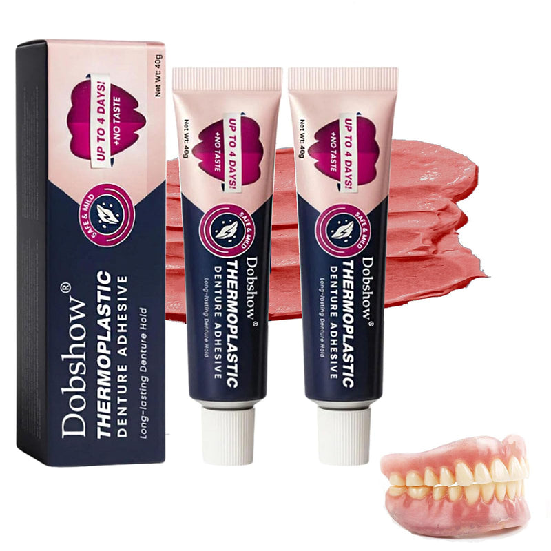 [Australia] - 2PCS Thermoplastic Denture Adhesive, Extra Strong and Durable Denture-Adhesive, Ultra Max Hold Adhesive, Can Last Up to 4 Days, Suitable for All Ages 