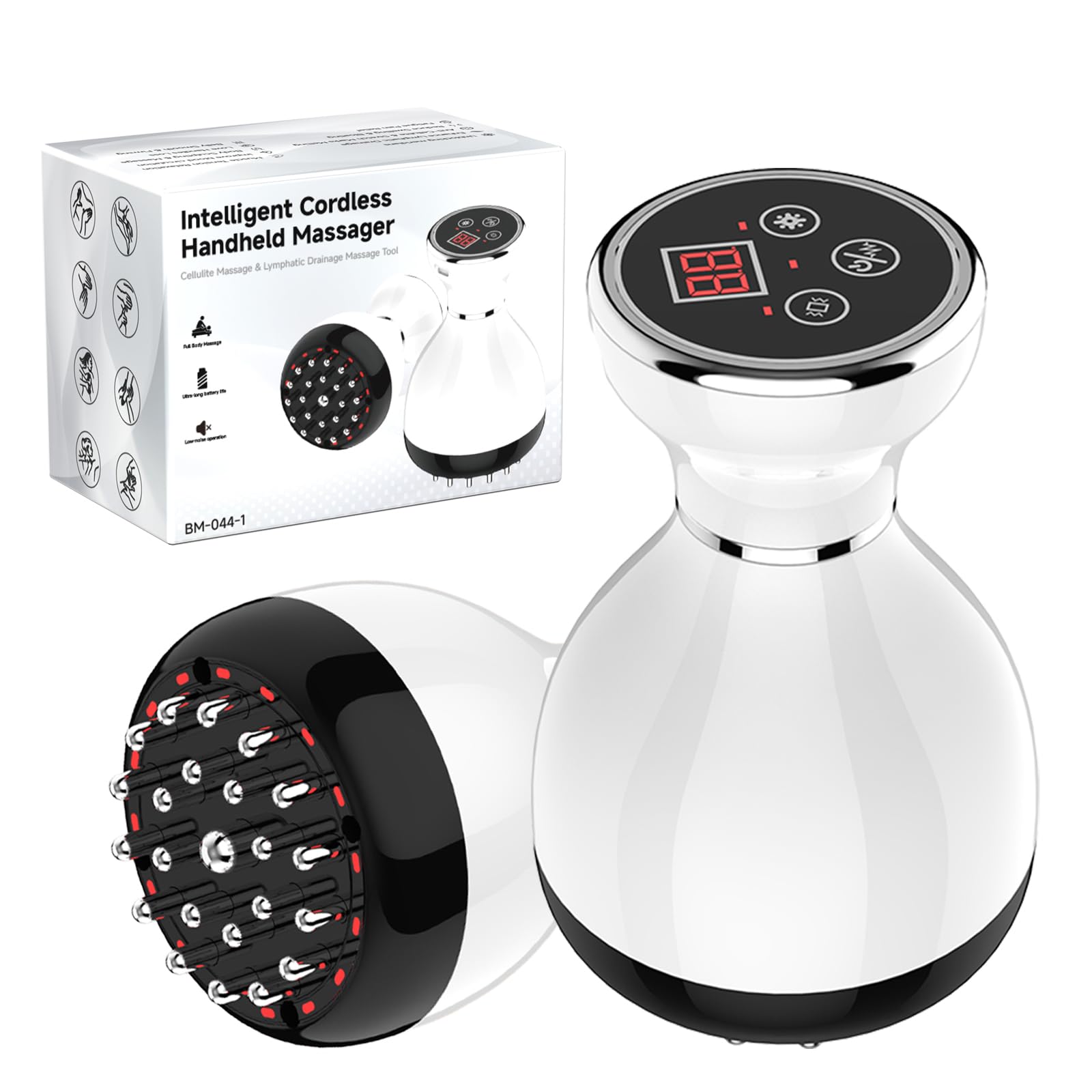 Lymphatic Drainage Massager with red light, heat, and vibration for body sculpting