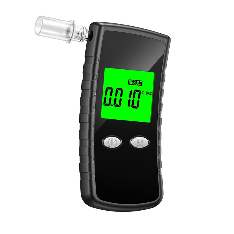 [Australia] - 2025 Upgraded Breathalyzer,Breathalyzers for Alcohol with LCD Digital Display,Alcohol Breathalyzer Tester for Home Use,Portable Breathalyzer with 10 Mouthpieces and Carrying Case (Black) 