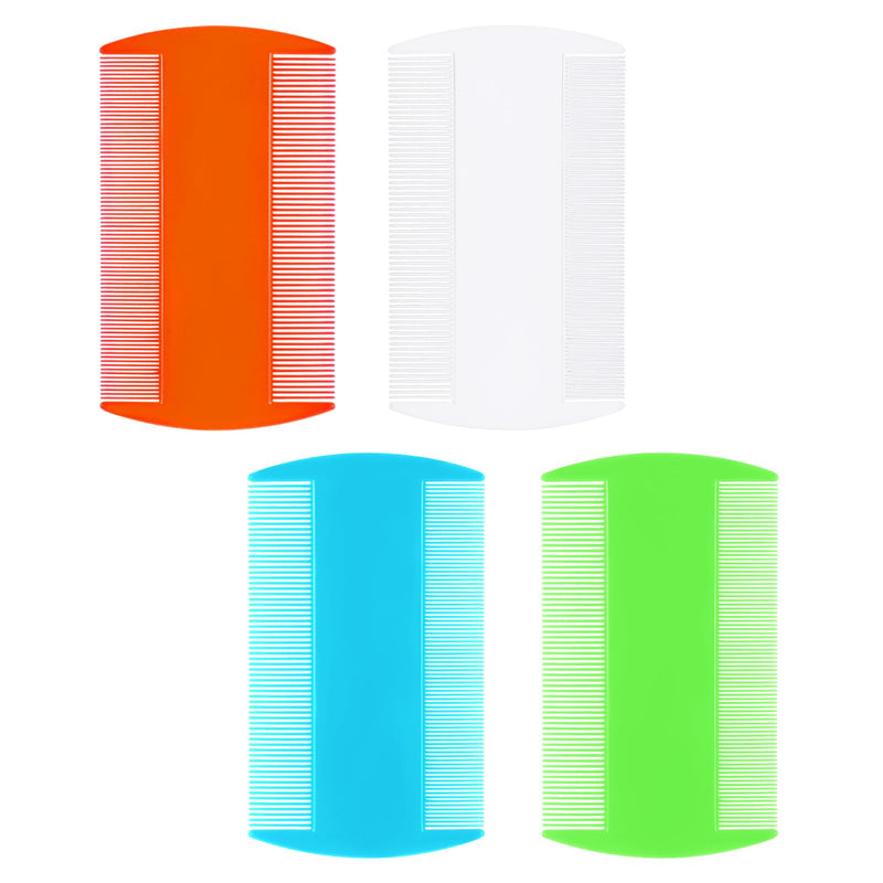[Australia] - 4 Pcs Lice Comb, Double Sided Multi-Purpose Fine Tooth Head Hair Comb for Removing Fleas Dandruff Ticks Adults (4 Colors) 