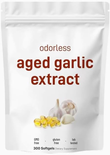 [Australia] - Aged Garlic Extract - 7500mg Odorless - 180 Softgels | Non-GMO, Gluten-Free | Supports Immune Health 